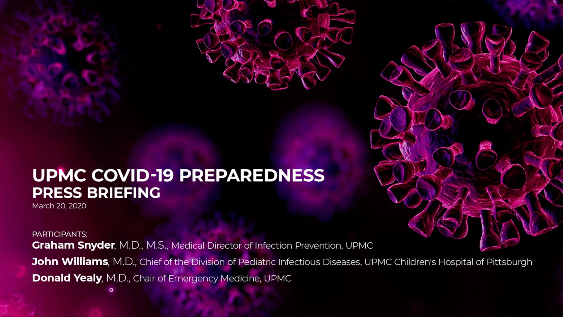 UPMC COVID-19 Preparedness