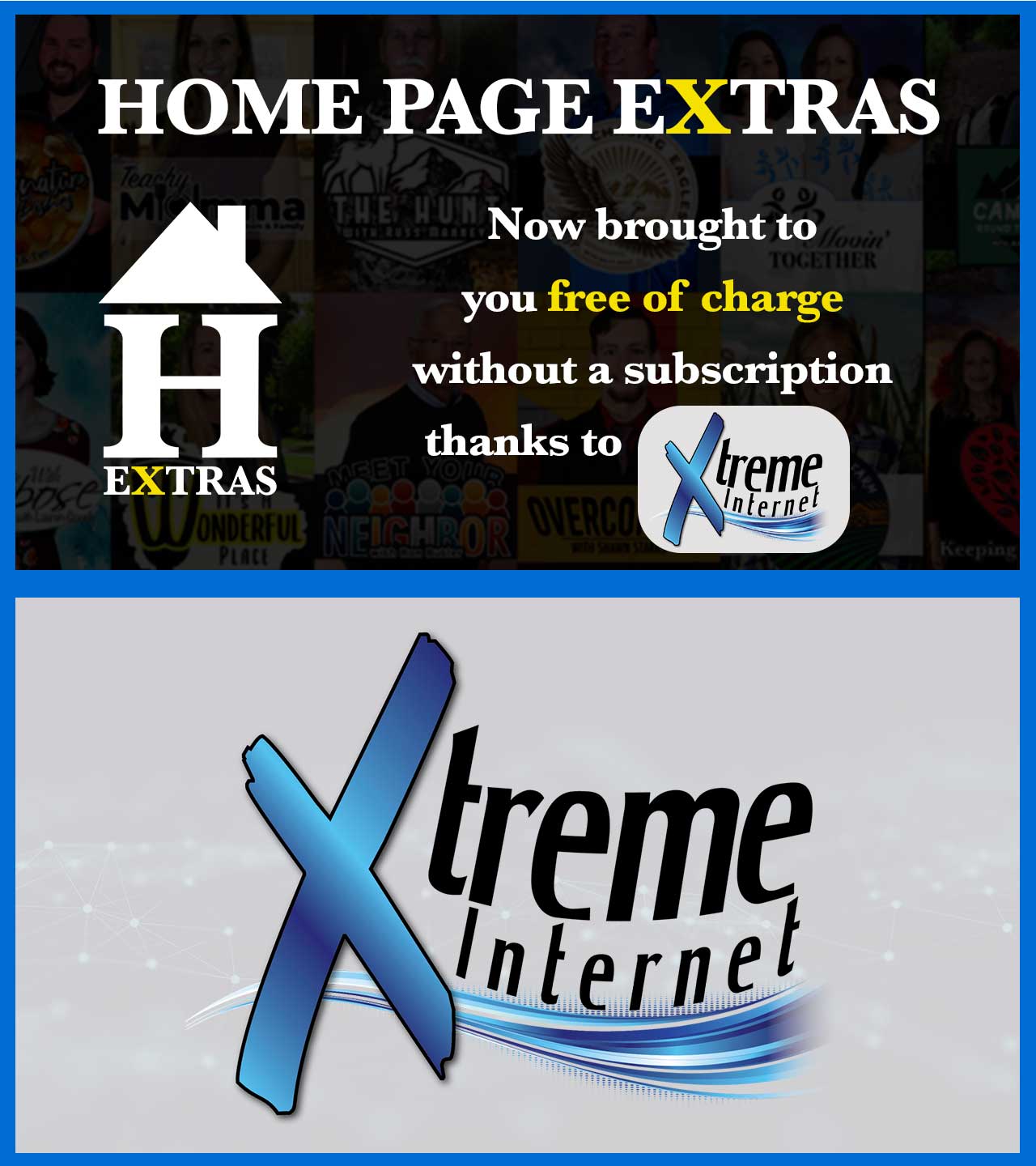 Home Page Extras presented by Xtreme Internet