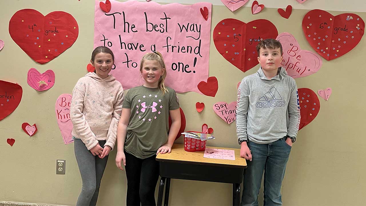 Valentine’s Day starts off Kindness Week at Warren L Miller Elementary School