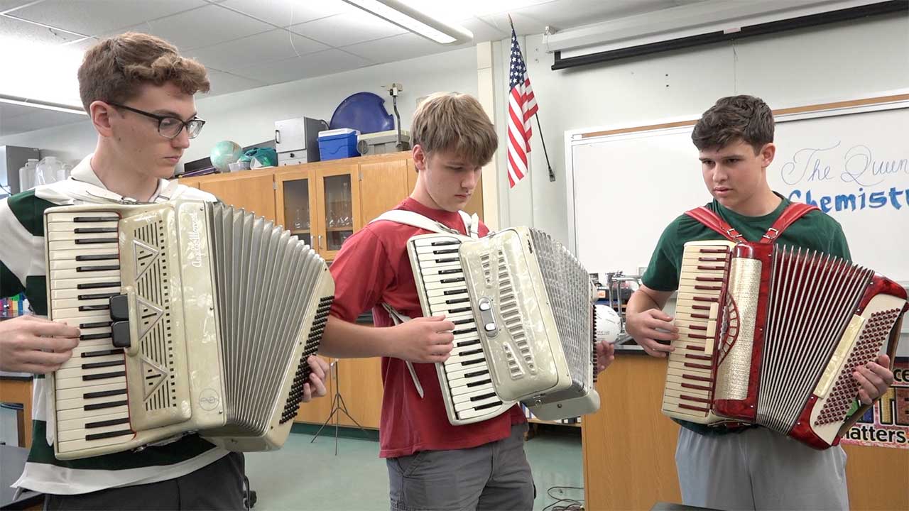 Accordions Attack! School Chemistry Lab Overrun With Music!