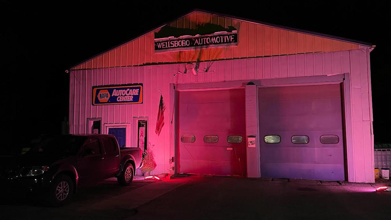 Local Business Lights Up For Breast Cancer Awareness Month