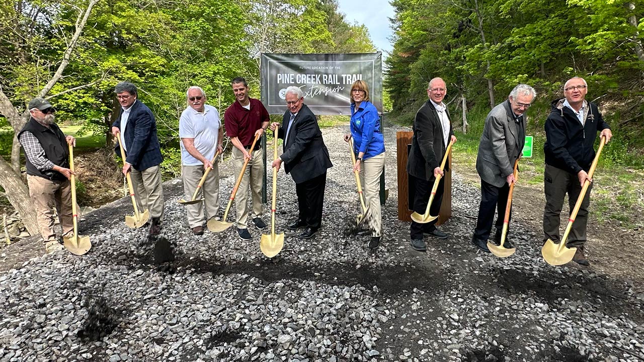 Pine Creek Rail Trail Extension Holds Groundbreaking Ceremony
